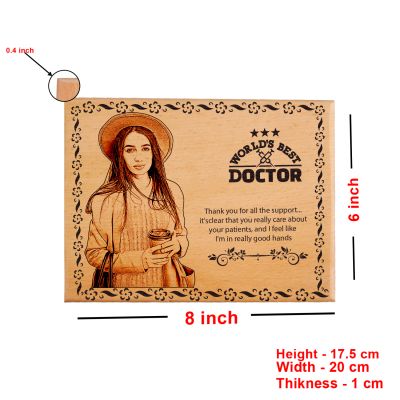 Personalized World Best Doctor Wooden Plaque | Thankyou Gift for Doctor